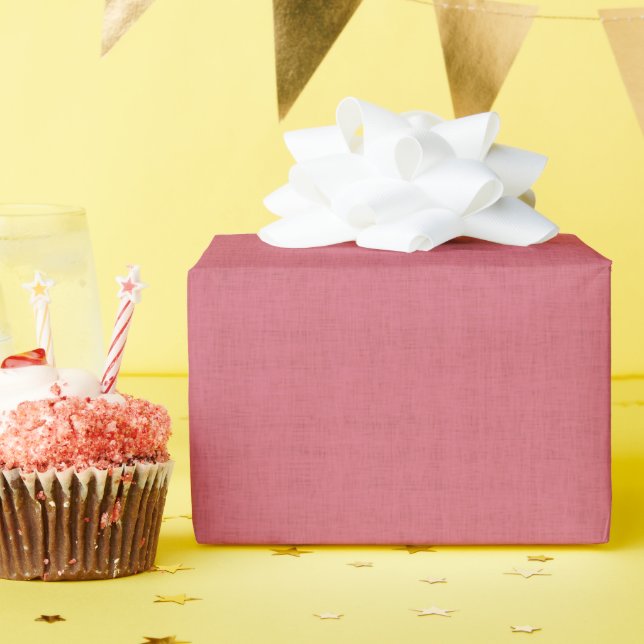 Deep Rose Pink Textured Wrapping Paper (Birthday Party)