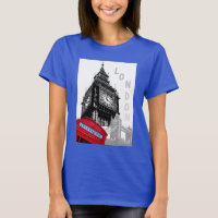 Deep Royal Blue London Red Telephone Box Big Ben