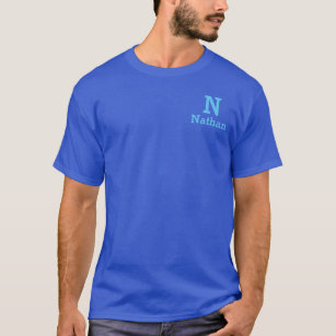 deep royal& sky  blue personalised T-Shirt