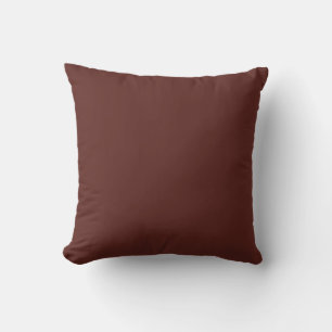 Deep Rust Solid Throw Pillow