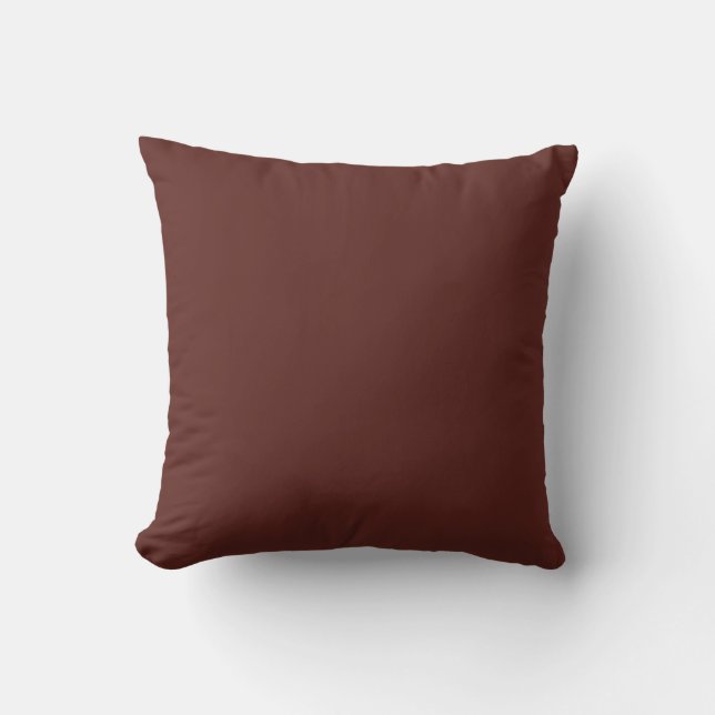 Deep Rust Solid Throw Pillow (Front)