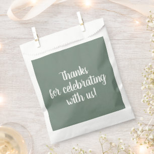 Deep Sage Green Favour Bags