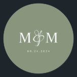 Deep Sage Green Monogram Wedding Envelope Seal<br><div class="desc">Add a touch of sophistication and personal charm to your wedding correspondence with our Deep Sage Green Monogram Envelope Seals. Perfect for a modern and elegant wedding theme, these seals provide a refined finishing touch that will make your invitations stand out.</div>