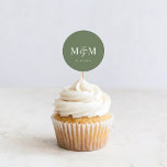 Deep Sage Green Monogram Wedding Envelope Seal<br><div class="desc">Add a touch of sophistication and personal charm to your wedding correspondence with our Deep Sage Green Monogram Envelope Seals. Perfect for a modern and elegant wedding theme,  these seals provide a refined finishing touch that will make your invitations stand out.</div>
