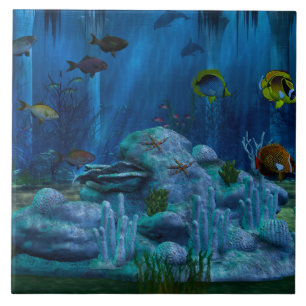 Deep Sea 3D Digital Aquarium Tile