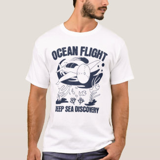 Deep Sea & Aircraft Doodle T-Shirt