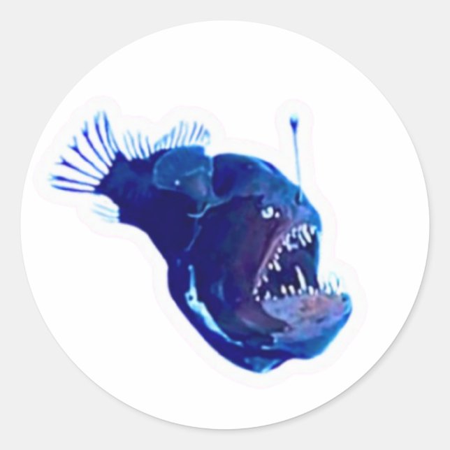 Deep Sea Anglerfish Sticker - Bioluminescent Preda (Front)