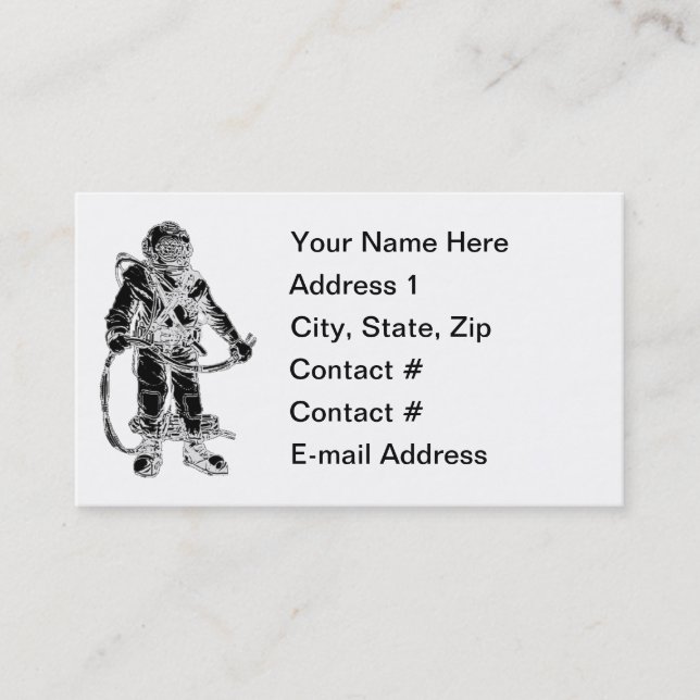Deep Sea Diver Business Card (Front)