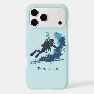 Deep Sea Diver Diving Underwater Custom Name text