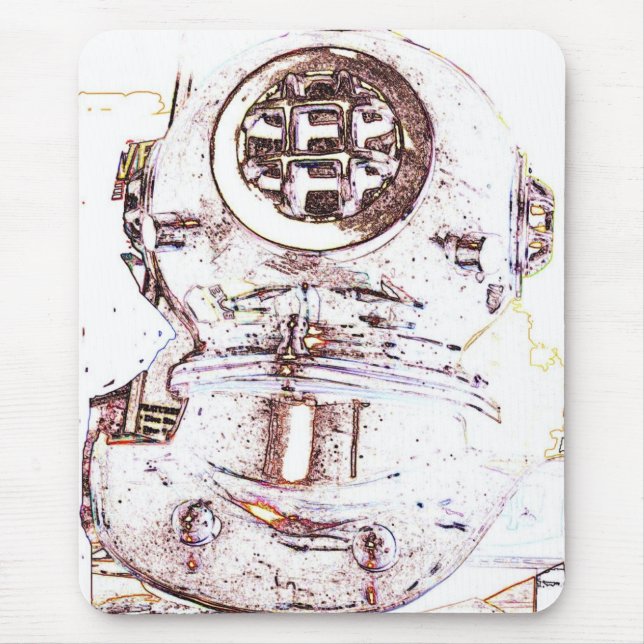 Deep Sea Diver Mouse Pad (Front)