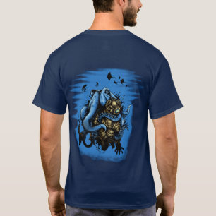 Deep Sea Diver Octopus Attack Nautical Ocean  T-Sh T-Shirt