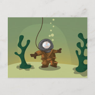 Deep Sea Diver Postcard