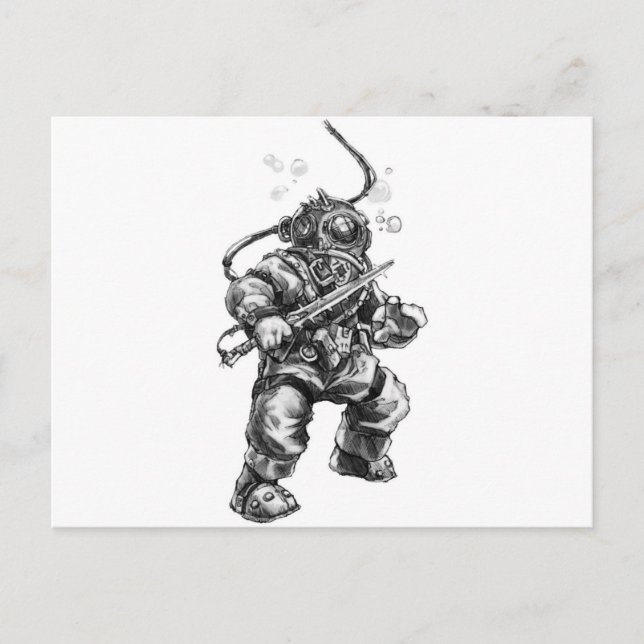 Deep Sea Diver Postcard (Front)