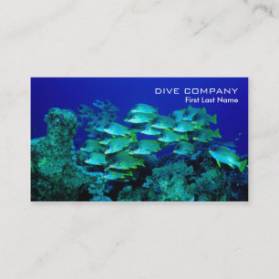 Deep sea fishes diving company business cards