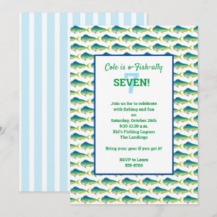 Deep Sea Fishing Mahi Party Invitation