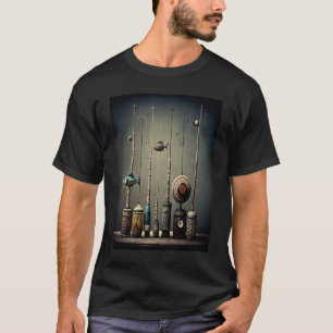 Deep Sea Fishing Vintage Style Fishing Rods 2 T-Shirt