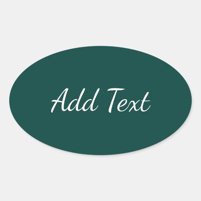 Deep Sea Green Oval Sticker (Front)