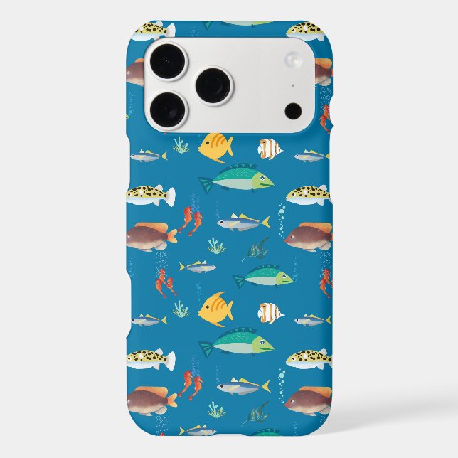 Deep Sea Life & Colourful Fish Seamless Pattern (Back)