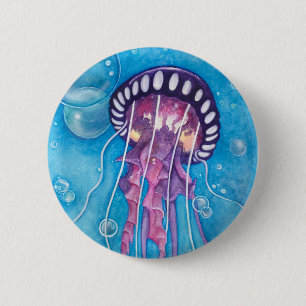 Deep Sea Medusa 6 Cm Round Badge