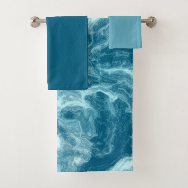 Deep Sea Moonstone  Bath Towel Set (Insitu)