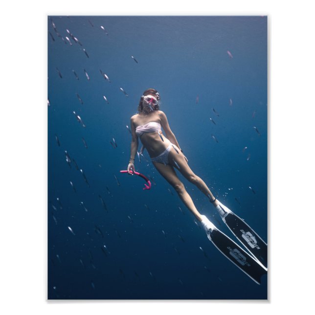 Deep sea ocean diving photograph (Front)