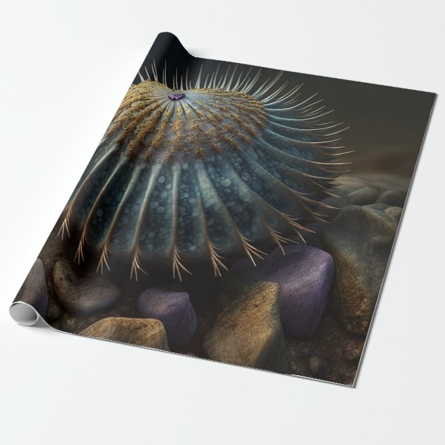 Deep Sea Urchin Wrapping Paper (Unrolled)