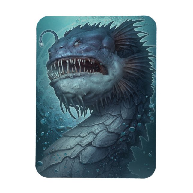 Deep See Dragon Magnet by Kerem Beyit (Vertical)