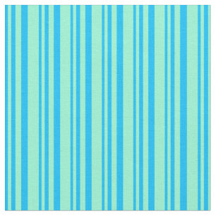 Deep Sky Blue and Aquamarine Coloured Pattern Fabric