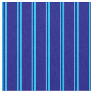Deep Sky Blue and Blue Striped/Lined Pattern Fabric