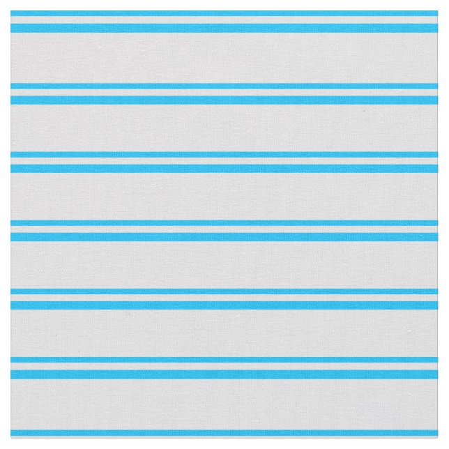 Deep Sky Blue and Lavender Coloured Lines Fabric (Close Up)
