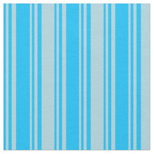Deep Sky Blue and Light Blue Coloured Stripes Fabric