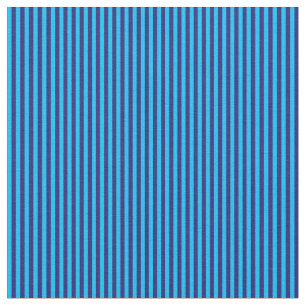 Deep Sky Blue & Midnight Blue Coloured Lines Fabric