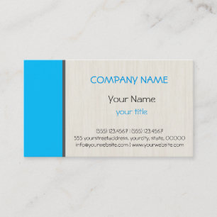Deep sky blue professional elegant modern business card