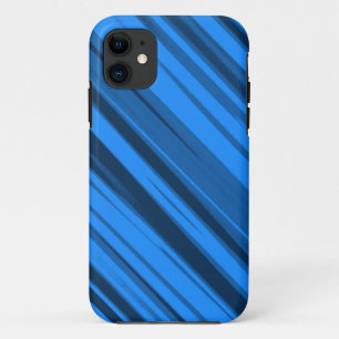 Deep Sky Blue Stripes Seamless graphic art Case-Mate iPhone Case