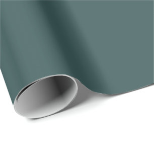 Deep Slate Green Solid Wrapping Paper