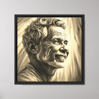 Deep smile canvas print