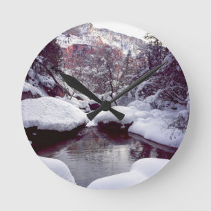 Deep snow at Middle Emerald Pools Round Clock