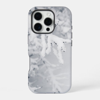 Deep Snow Falling Winter Background iPhone 16 Pro Case