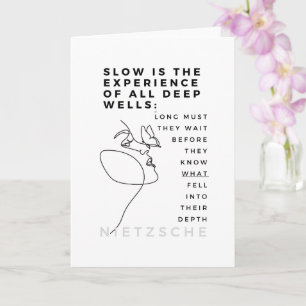 Deep Soul Introvert philosophy quote Nietzsche Card