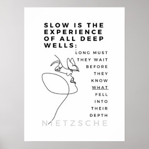 Deep Soul Introvert philosophy quote Nietzsche Poster