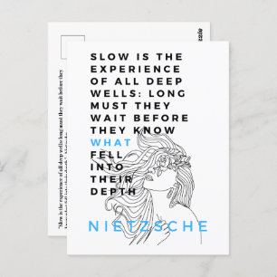 Deep Soul philosophy quote Nietzsche Postcard