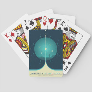 Deep Space Atomic Clock Poster, Blue Version. Playing Cards