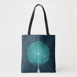 Deep Space Atomic Clock Poster, Blue Version. Tote Bag