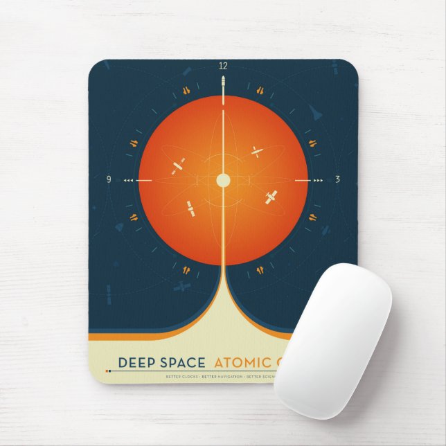 Deep Space Atomic Clock Poster, Orange Version. Mouse Pad (With Mouse)