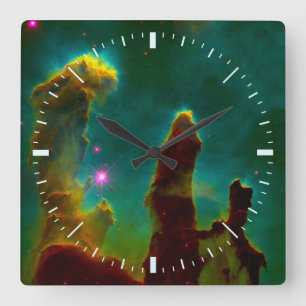 Deep Space Eagle Nebula (M16) Square Wall Clock