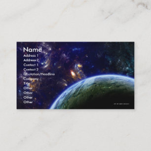 Deep Space Formation Business Card Template