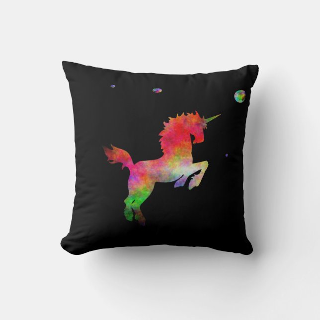 Deep Space Multi-hued Unicorn Cushion (Front)