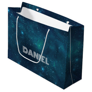 Deep Space Personalised Large Gift Bag