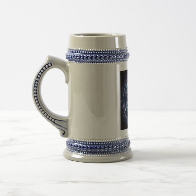 Deep Space Star Stein Mug - Blue/Grey Celestial Ar (Left)