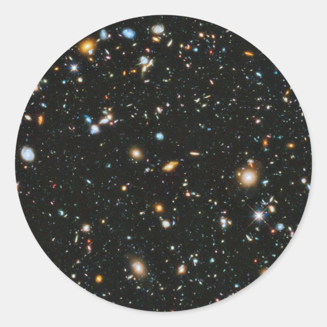 Deep Space Stars and Galaxies Classic Round Sticker (Front)